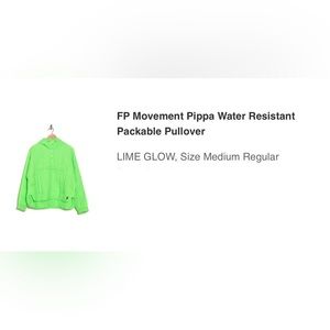 FP movement Pippa packable jacket, size M, worn washed 1x